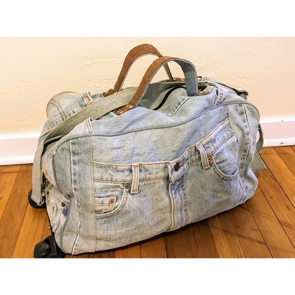 Rare Vintage Levi’s rolling duffel bag denim large